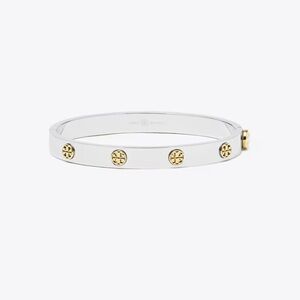 Tory Burch Silver Bracelet with Gold Accents